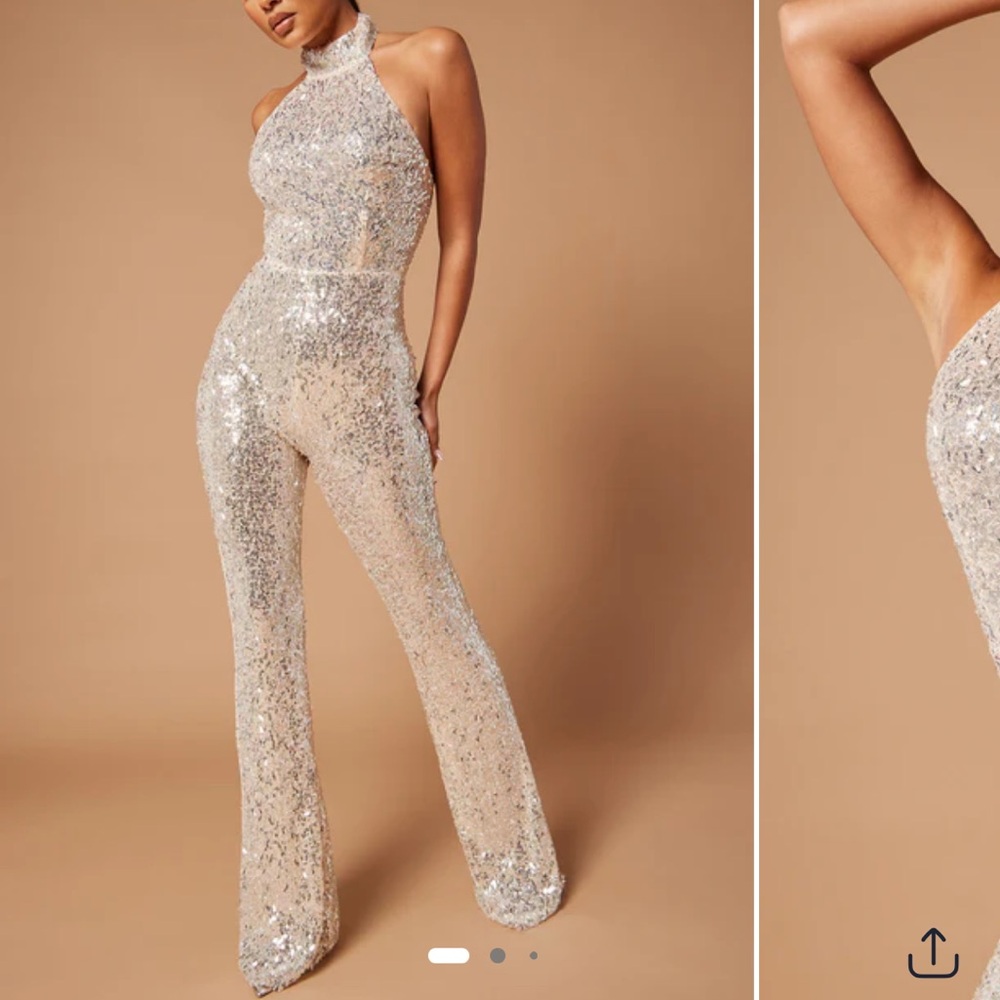Avianna Embellished Jumpsuit - Ivory